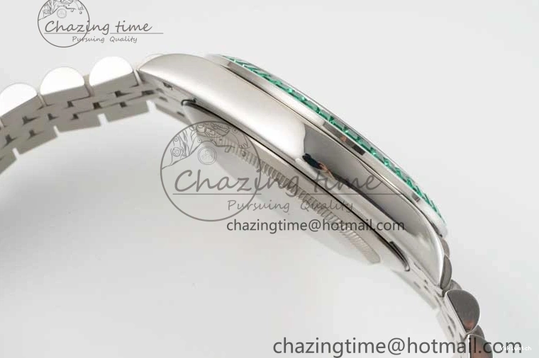 Marker Steel 41mm Diamonds on Arabic Best Dial Jubilee Gray 1:1 904L SA3235 Green Bracelet Bezel Edition DateJust DIWF 0329